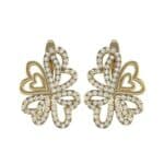 Clover Hearts Diamond Earrings (1.02 CTW) Side View