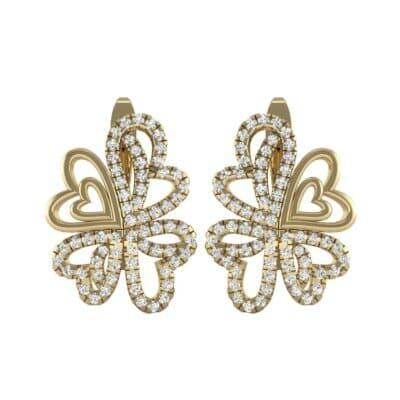 Clover Hearts Diamond Earrings (1.02 CTW) Side View