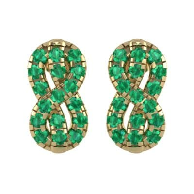 Infinity Knot Emerald Earrings (3.27 CTW) Side View