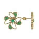 Dancing Flower Emerald Earrings (0.53 CTW) Top Dynamic View