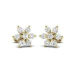 Flower Diamond Cluster Earrings (0.42 CTW) Perspective View