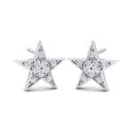 Pave Star Diamond Earrings (0.16 CTW) Perspective View