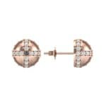 Royal Dome Diamond Earrings (0.64 CTW) Top Dynamic View