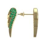 Angel Wing Emerald Earrings (0.43 CTW) Top Dynamic View