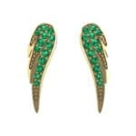 Angel Wing Emerald Earrings (0.43 CTW) Side View