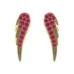 Angel Wing Ruby Earrings (0.43 CTW) Side View
