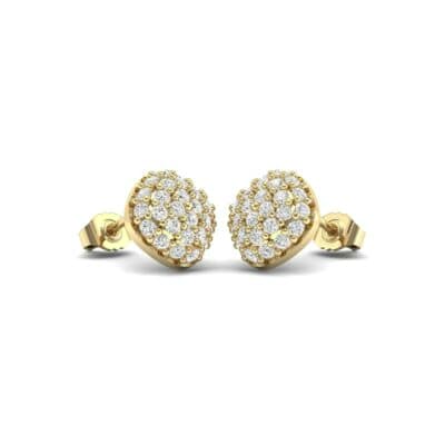 Pave Cushion Diamond Earrings (0.62 CTW) Perspective View