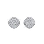 Pave Cushion Diamond Earrings (0.62 CTW) Side View