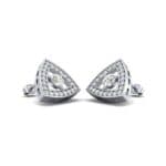 Pave Reuleaux Diamond Earrings (0.88 CTW) Perspective View