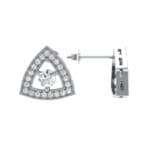 Pave Reuleaux Diamond Earrings (0.88 CTW) Top Dynamic View