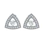 Pave Reuleaux Diamond Earrings (0.88 CTW) Side View