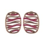 Rivers Ruby Tablet Earrings (0.58 CTW) Side View