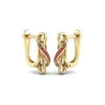 Infinity Twist Ruby Earrings (0.12 CTW) Perspective View