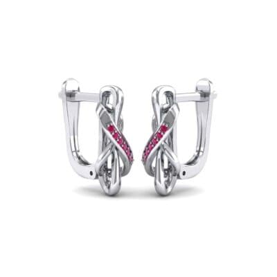 Infinity Twist Ruby Earrings (0.12 CTW) Perspective View