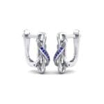 Infinity Twist Blue Sapphire Earrings (0.12 CTW) Perspective View