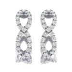 Pave Twist Diamond Hoop Earrings (1.13 CTW) Side View