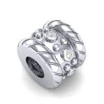 Grooved Tyre Diamond Bead (0.06 CTW) Perspective View