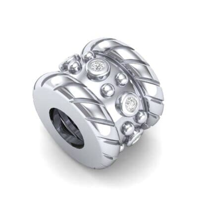 Grooved Tyre Diamond Bead (0.06 CTW) Perspective View