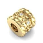 Grooved Tyre Diamond Bead (0.06 CTW) Perspective View