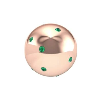 Bezel-Set Emerald Bead (0.2 CTW) Perspective View