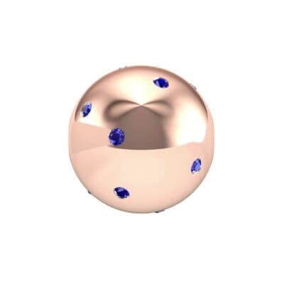 Bezel-Set Blue Sapphire Bead (0.2 CTW) Perspective View