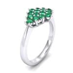 Venus Emerald Cluster Engagement Ring (1.54 CTW) Perspective View