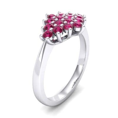Venus Ruby Cluster Engagement Ring (1.54 CTW) Perspective View