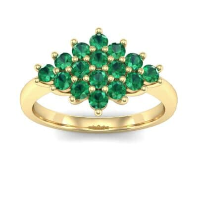 Venus Emerald Cluster Engagement Ring (1.54 CTW) Top Dynamic View