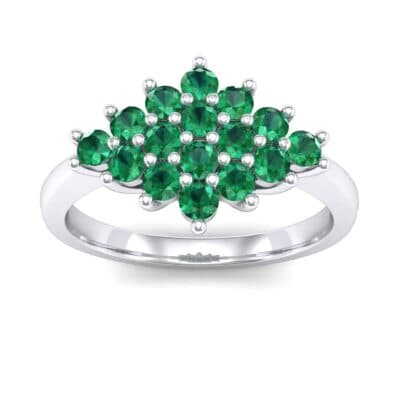 Venus Emerald Cluster Engagement Ring (1.54 CTW) Top Dynamic View