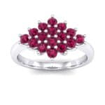 Venus Ruby Cluster Engagement Ring (1.54 CTW) Top Dynamic View