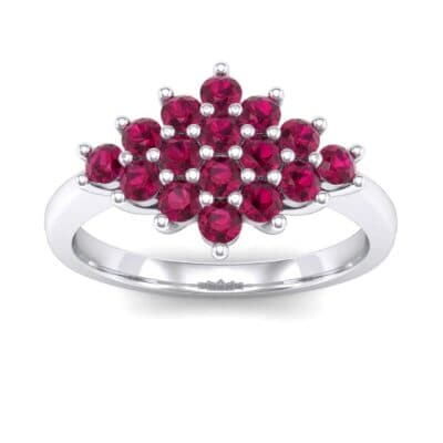 Venus Ruby Cluster Engagement Ring (1.54 CTW) Top Dynamic View