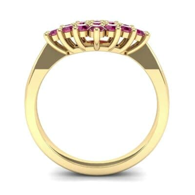 Venus Ruby Cluster Engagement Ring (1.54 CTW) Side View