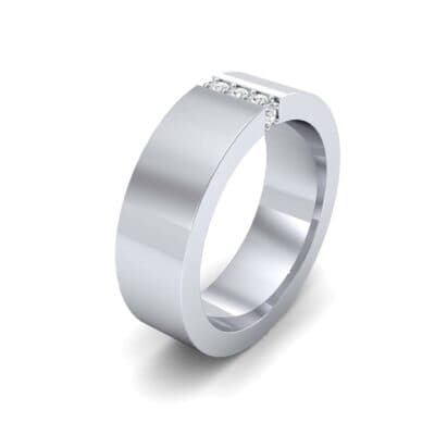 Vertical Channel Diamond Ring (0.08 CTW) Perspective View