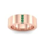 Vertical Channel Emerald Ring (0.1 CTW) Top Dynamic View