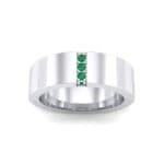Vertical Channel Emerald Ring (0.1 CTW) Top Dynamic View