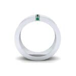 Vertical Channel Emerald Ring (0.1 CTW) Side View