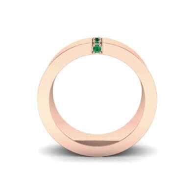 Vertical Channel Emerald Ring (0.1 CTW) Side View