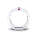 Vertical Channel Ruby Ring (0.1 CTW) Side View