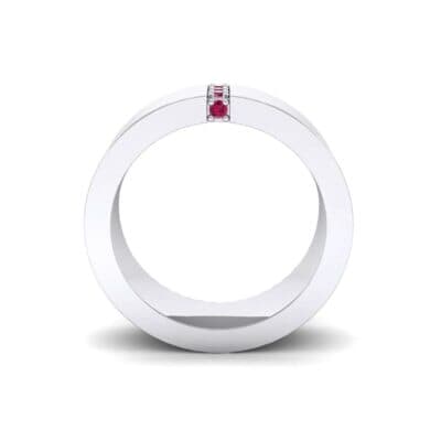 Vertical Channel Ruby Ring (0.1 CTW) Side View