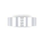 Vertical Channel Diamond Ring (0.08 CTW) Top Flat View
