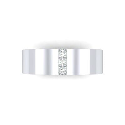 Vertical Channel Diamond Ring (0.08 CTW) Top Flat View