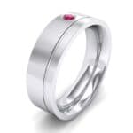 Single Round-Cut Ruby Ring (0.1 CTW) Perspective View