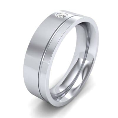 Single Round-Cut Diamond Ring (0.07 CTW) Perspective View