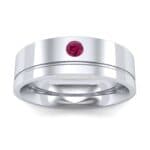 Single Round-Cut Ruby Ring (0.1 CTW) Top Dynamic View