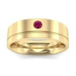 Single Round-Cut Ruby Ring (0.1 CTW) Top Dynamic View