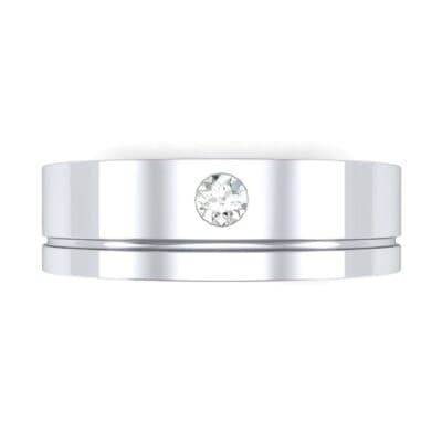 Single Round-Cut Diamond Ring (0.07 CTW) Top Flat View