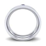 Single Princess-Cut Blue Sapphire Ring (0.12 CTW) Side View