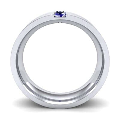 Two-Stone Vertical Channel Blue Sapphire Ring (0.19 CTW) Side View