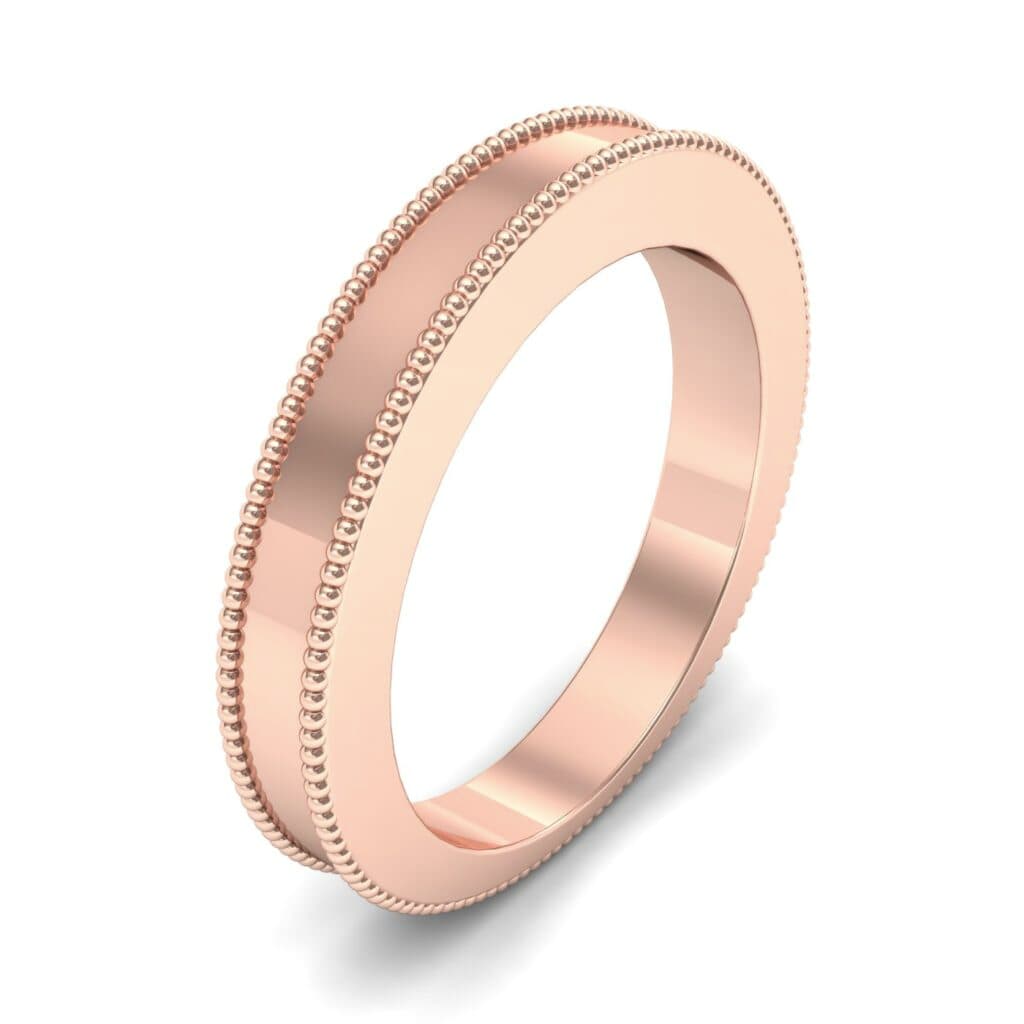 Flat Milgrain Ring (0 CTW) 5115 Render 1 01 Camera1 Metal 2 Rose Gold 0 Floor 0 Emitter Aqua Light 0
