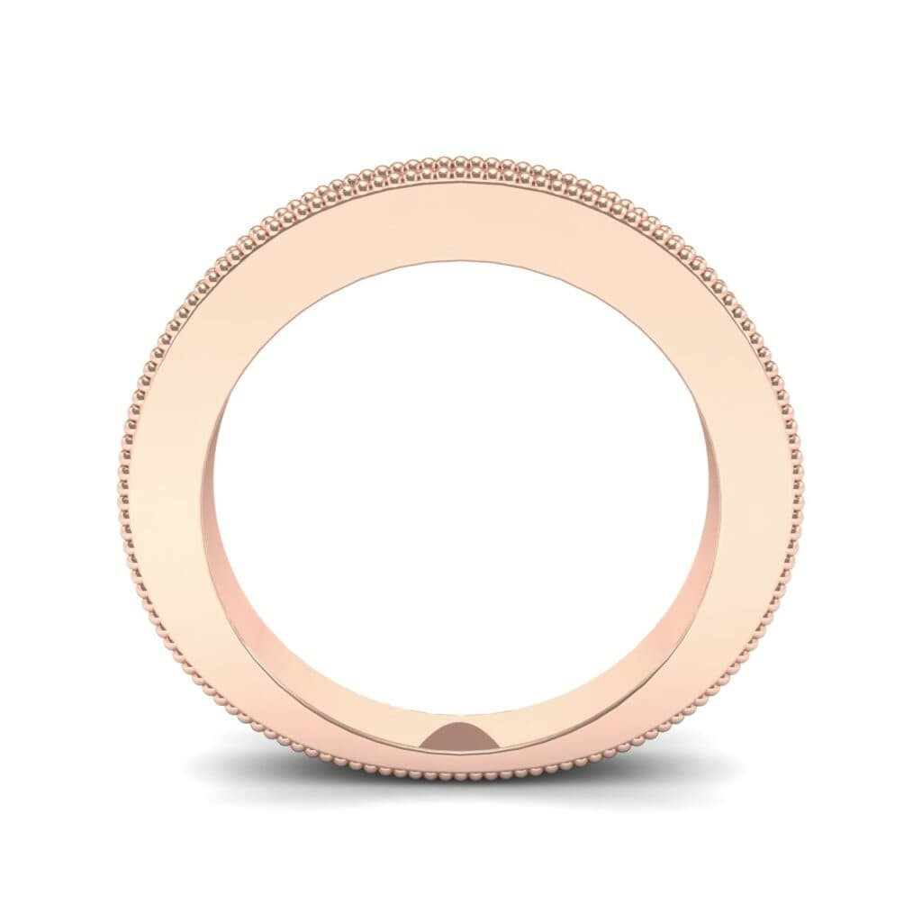 Flat Milgrain Ring (0 CTW) 5115 Render 1 01 Camera3 Metal 2 Rose Gold 0 Floor 0 Emitter Aqua Light 0